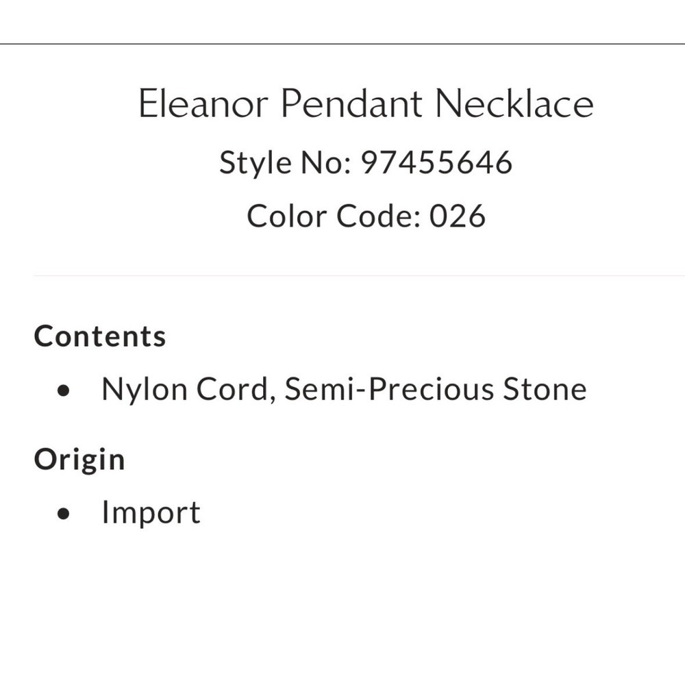 Free People Eleanor Pendant Necklace Picture Jasper semi precious stone new NWT - Picture 4 of 7
